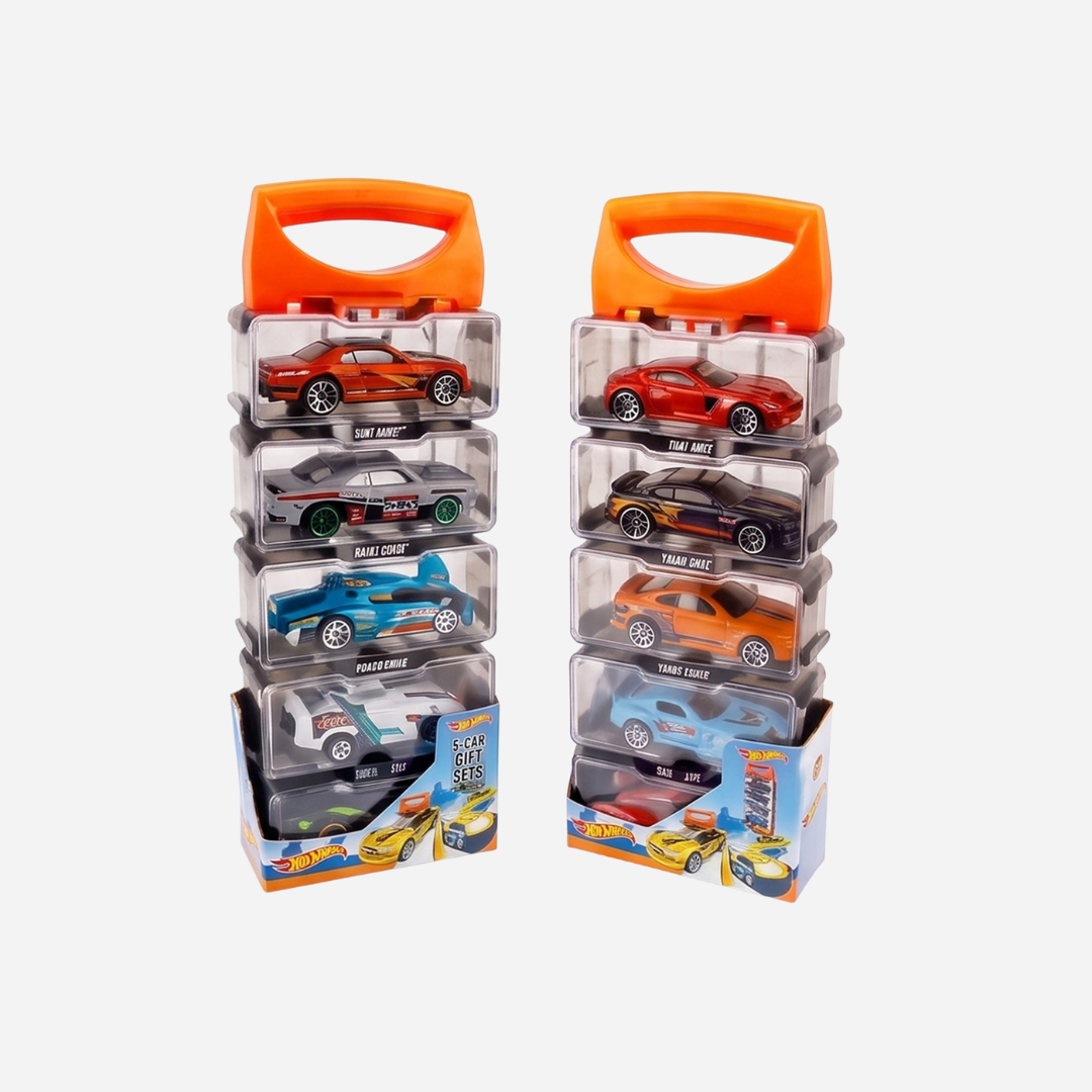 Mini Die-Cast Racing Cars Carry Case Set