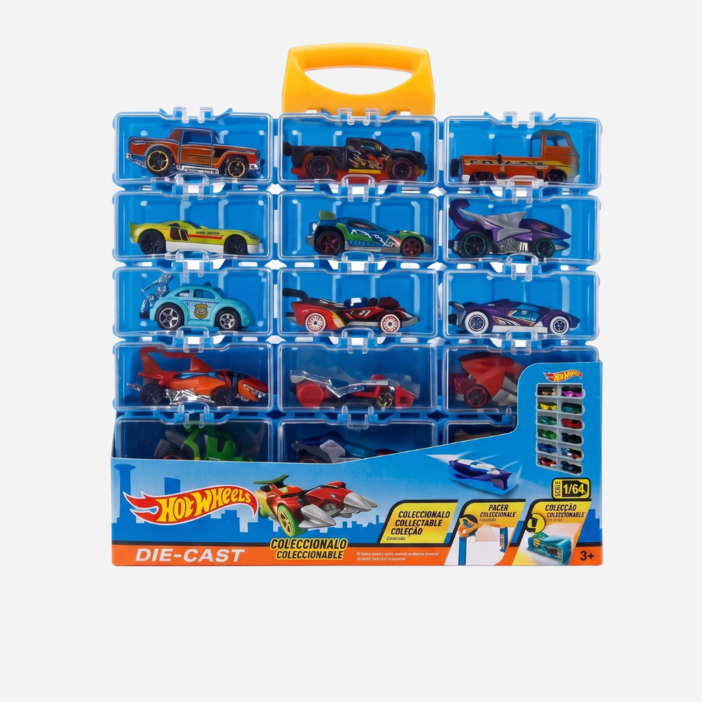 Hot Wheels Style Racing Car Storage Carry Case Set
