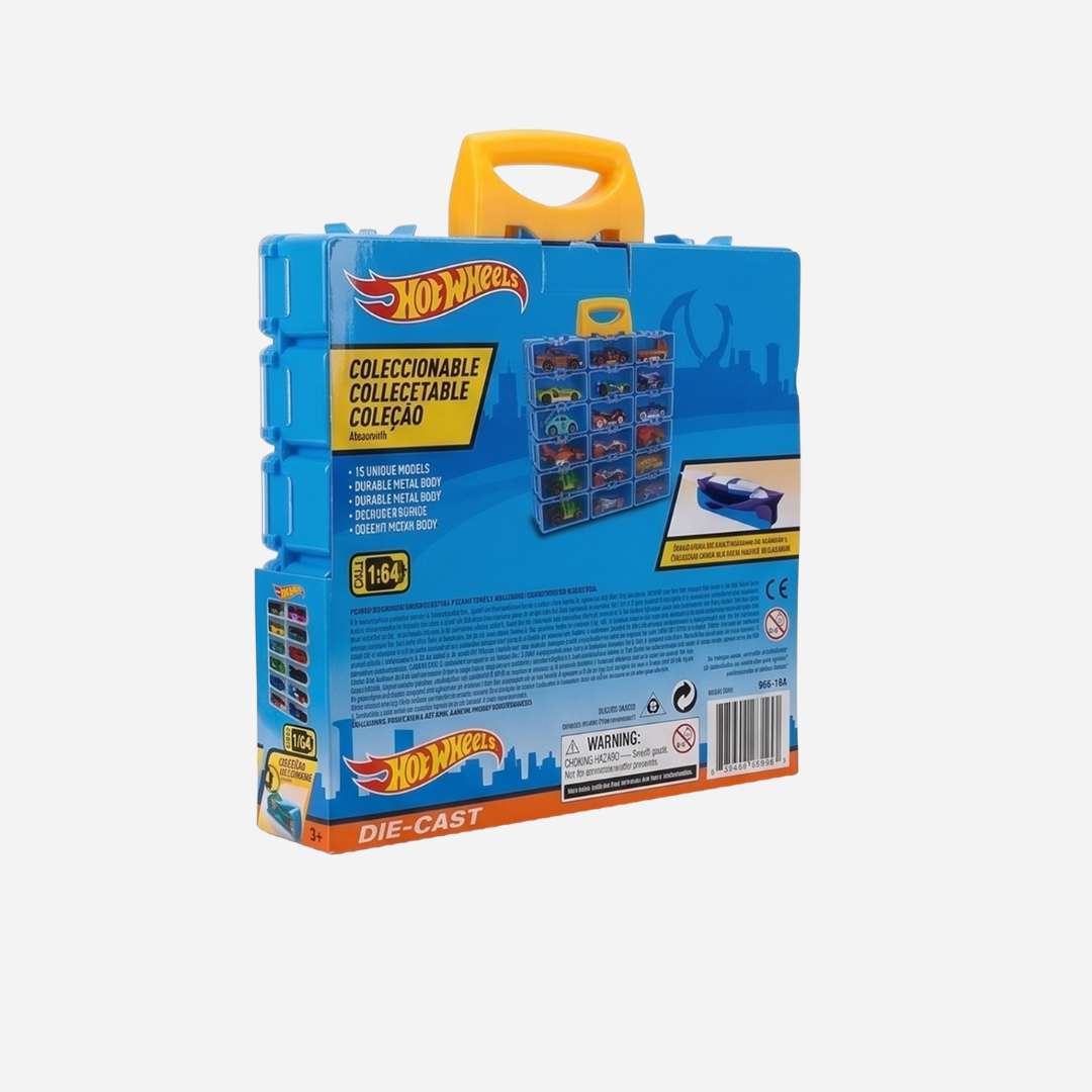 Hot Wheels Style Racing Car Storage Carry Case Set