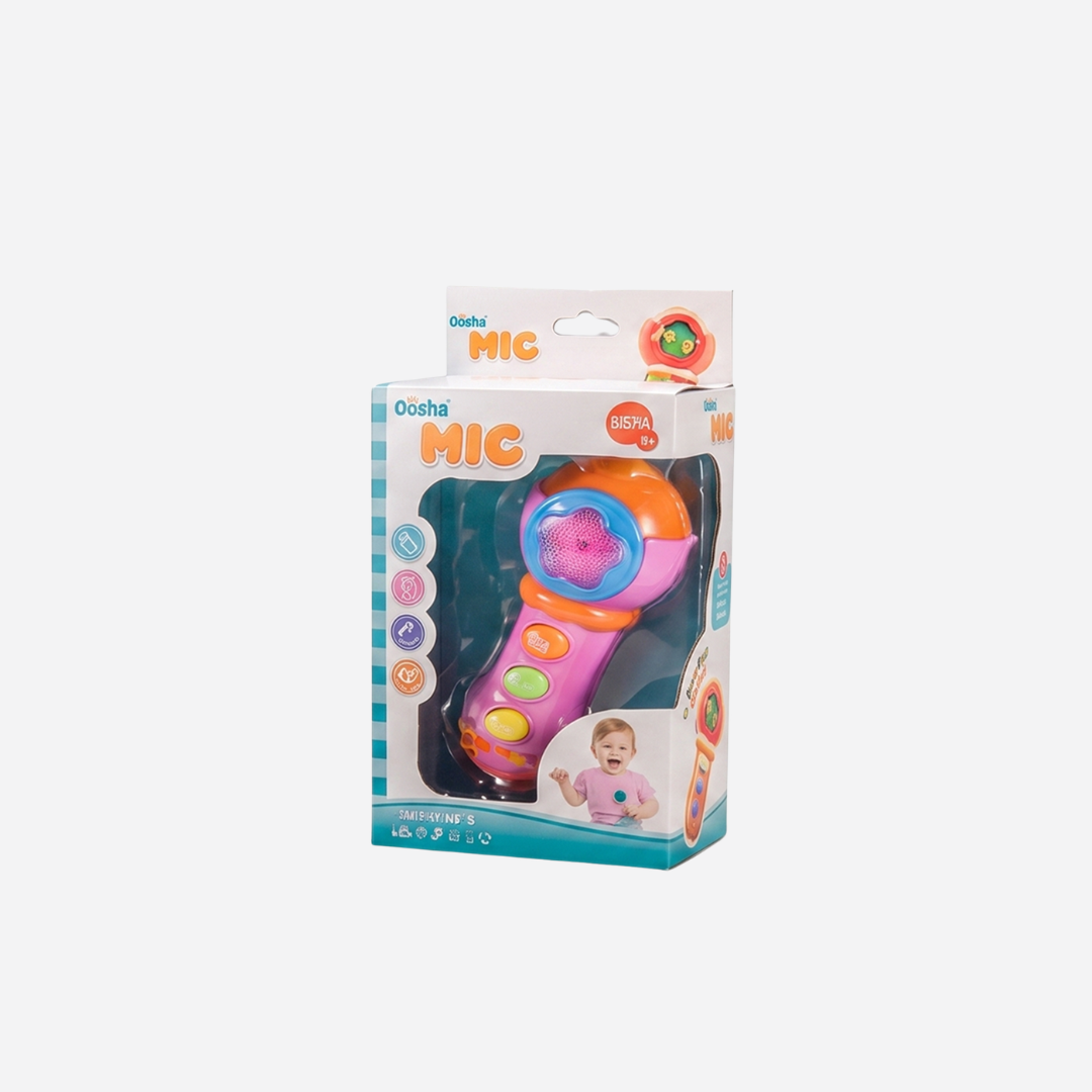 Kids Musical Microphone Toy with Lights & Sounds