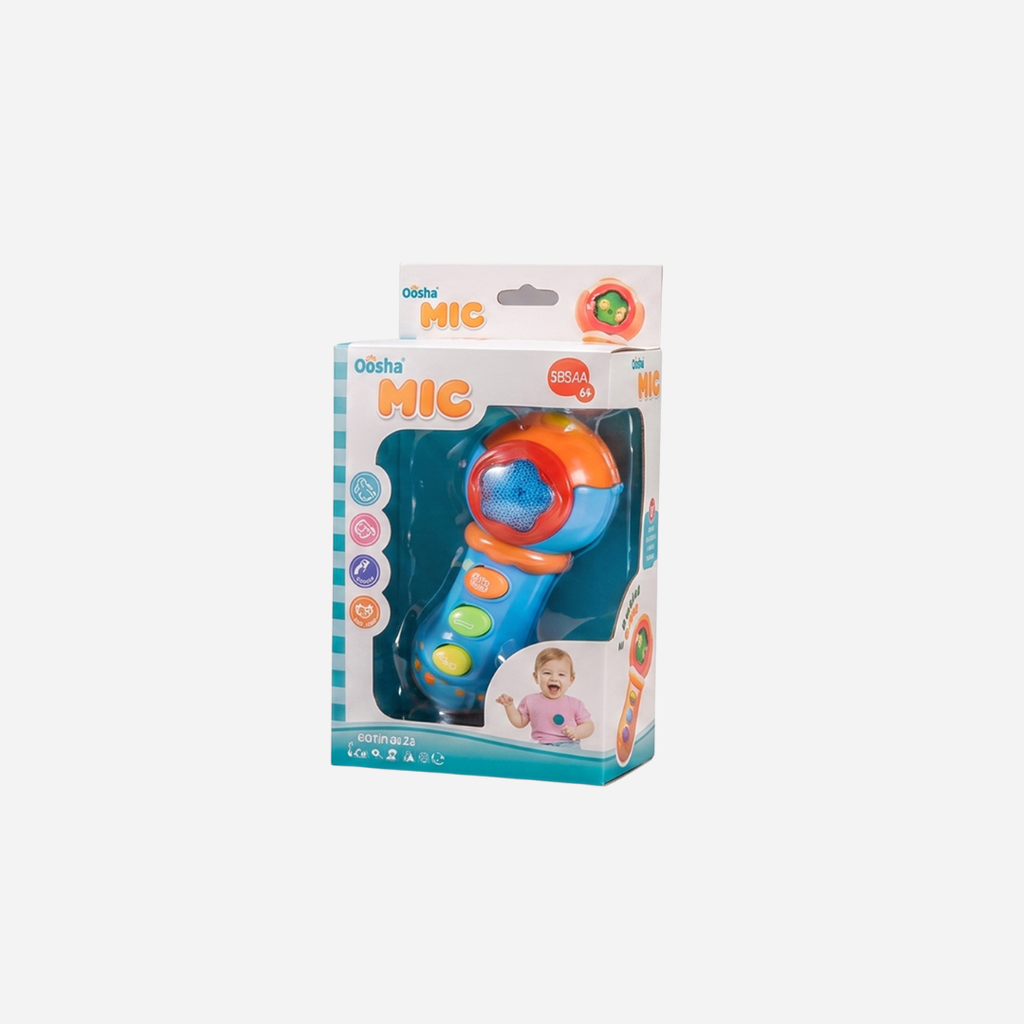 Kids Musical Microphone Toy with Lights & Sounds