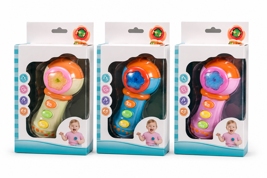 Kids Musical Microphone Toy with Lights & Sounds
