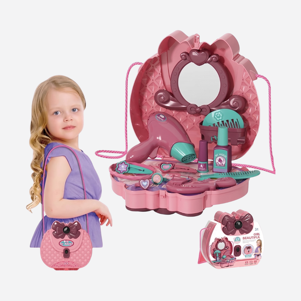 Girl Beautiful Makeup Vanity Play Set – 2 in 1 (Pink)