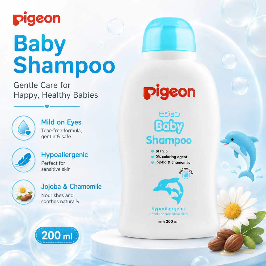 Pigeon Baby Shampoo, Hypoallergenic, Good For Sensitive Skin, 200 ML