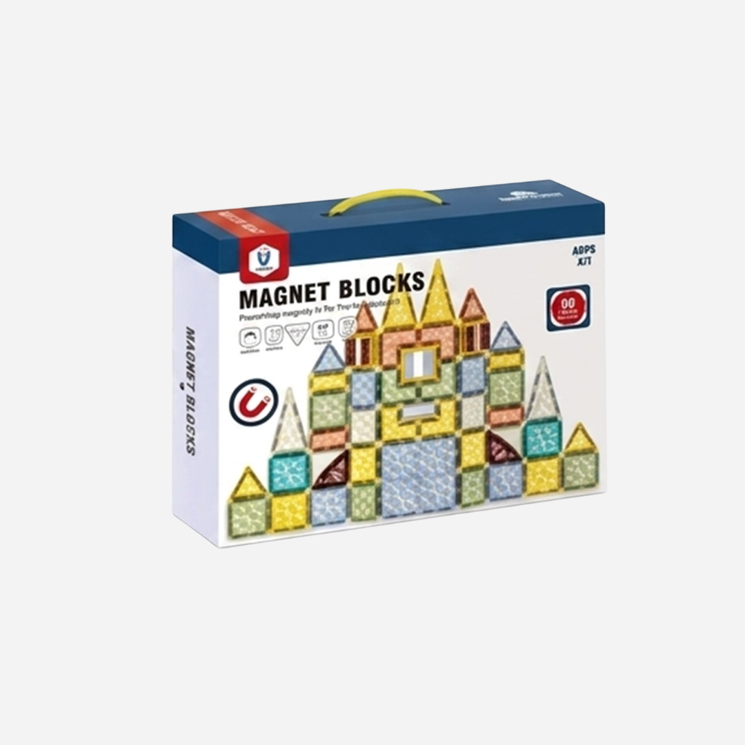 90-Piece Magnetic Building Tiles STEM Construction Set