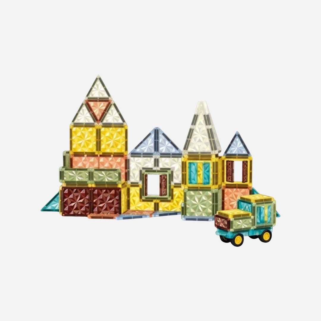 90-Piece Magnetic Building Tiles STEM Construction Set Secondary image