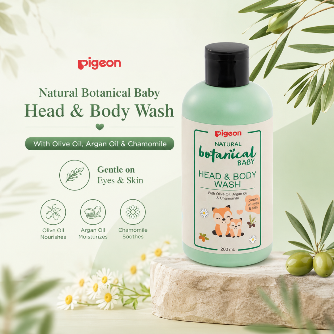Pigeon Natural Botanical Baby Head & Body Wash Gentle & Nourishing 200 ML