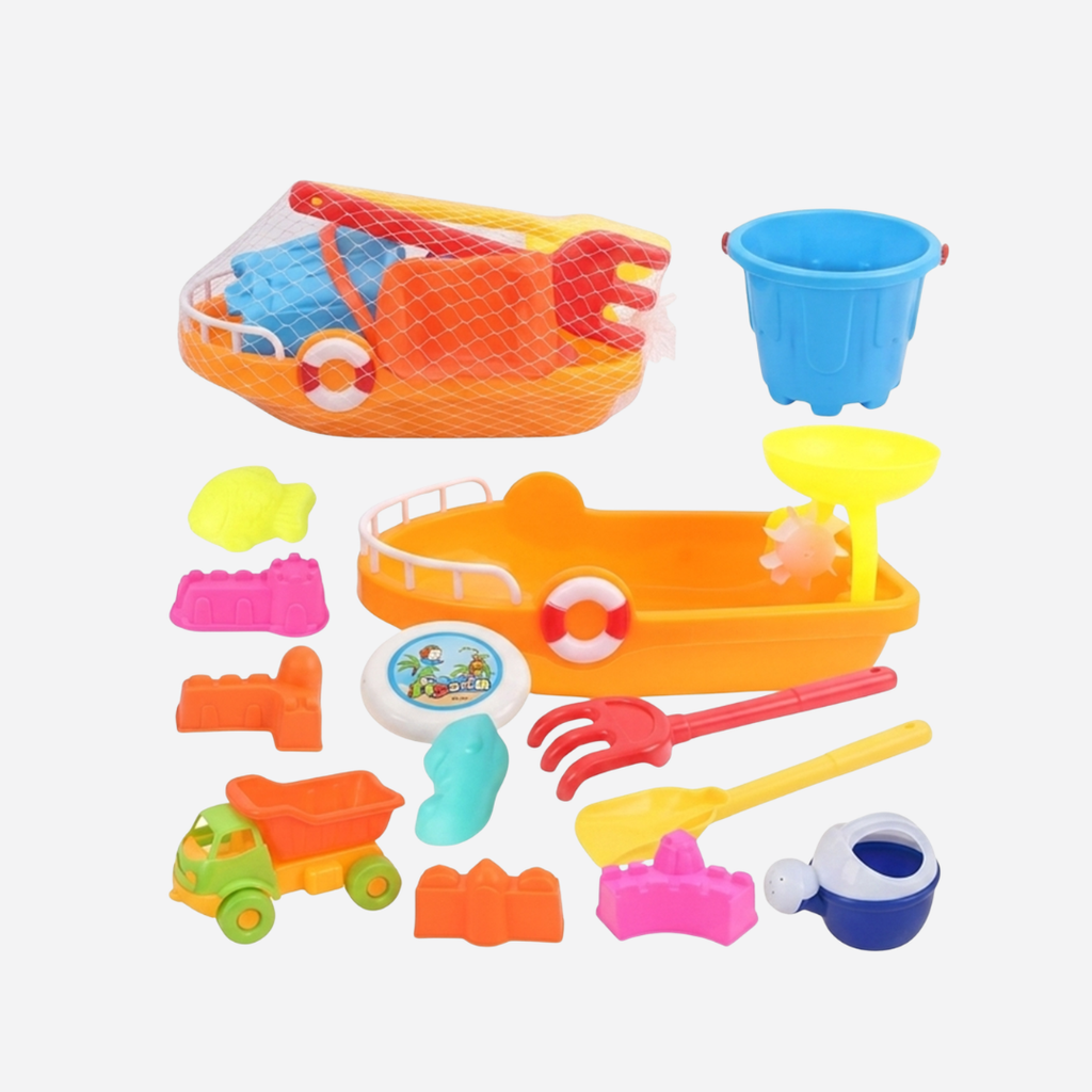 Beach Adventure Sand Play Set with Boat & Truck