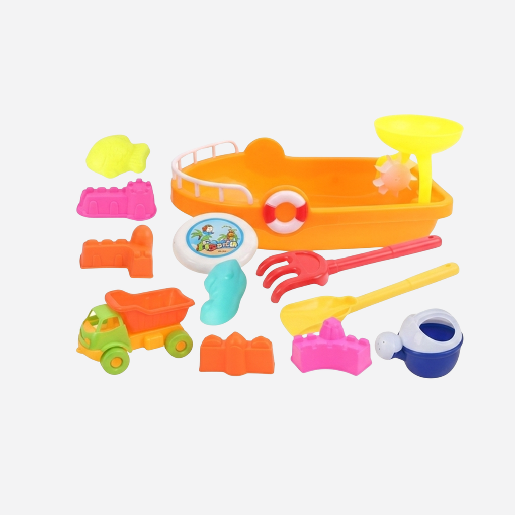 Beach Adventure Sand Play Set with Boat & Truck
