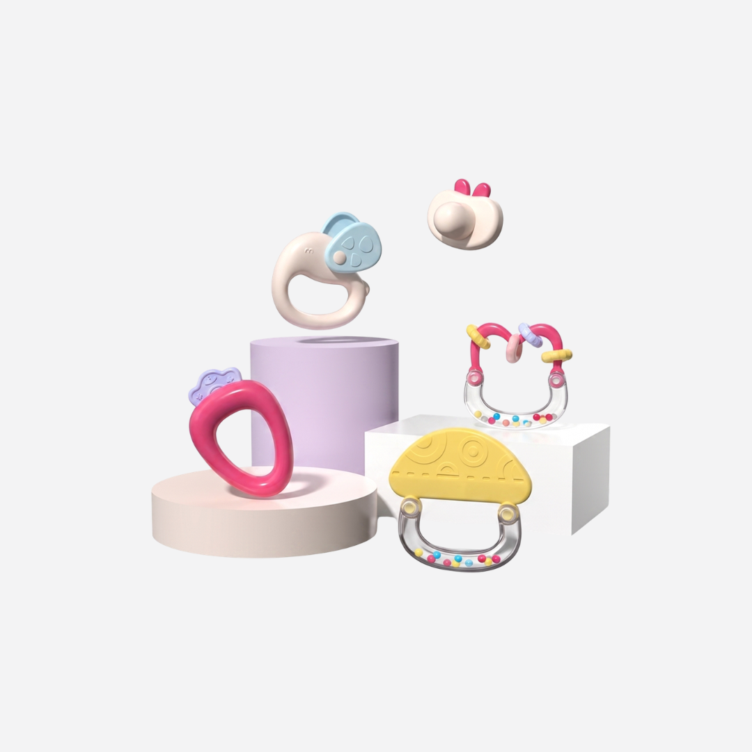 Baby Teether & Sensory Rattle Gift Set – 5 Piece Collection Secondary image