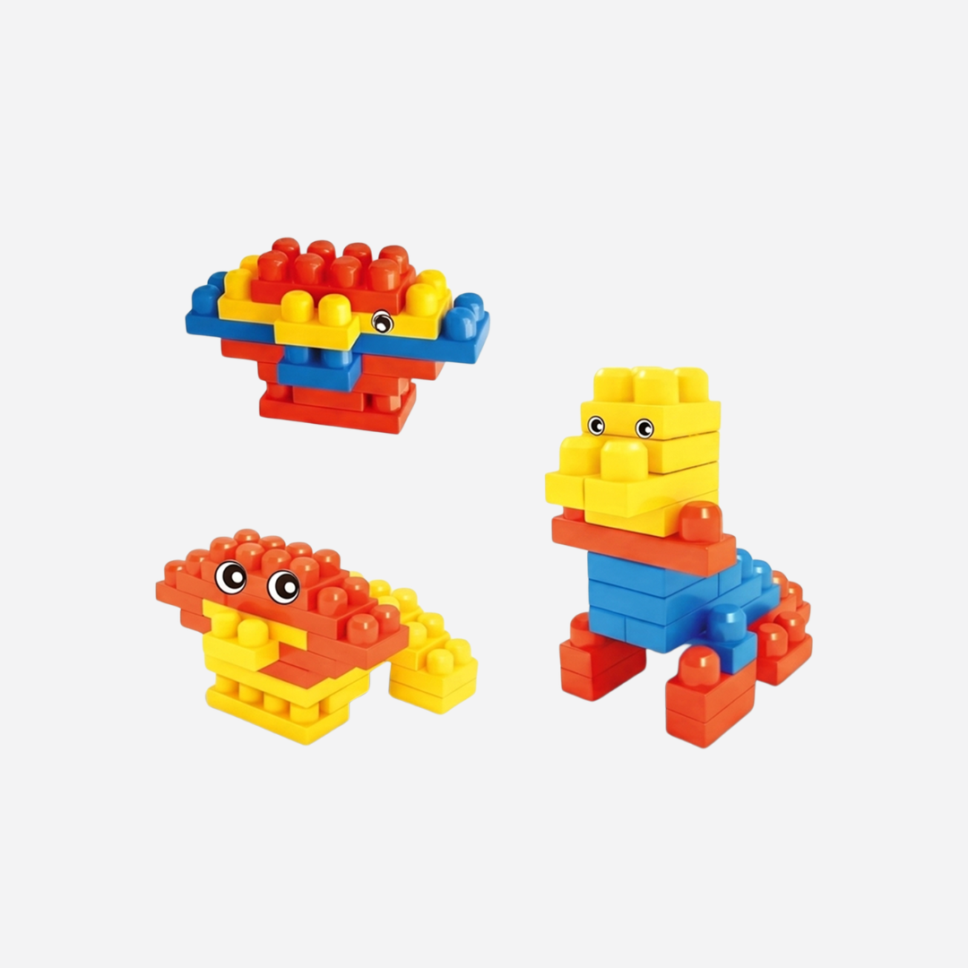 48-Piece Puzzle Building Blocks Set with Storage Backpack