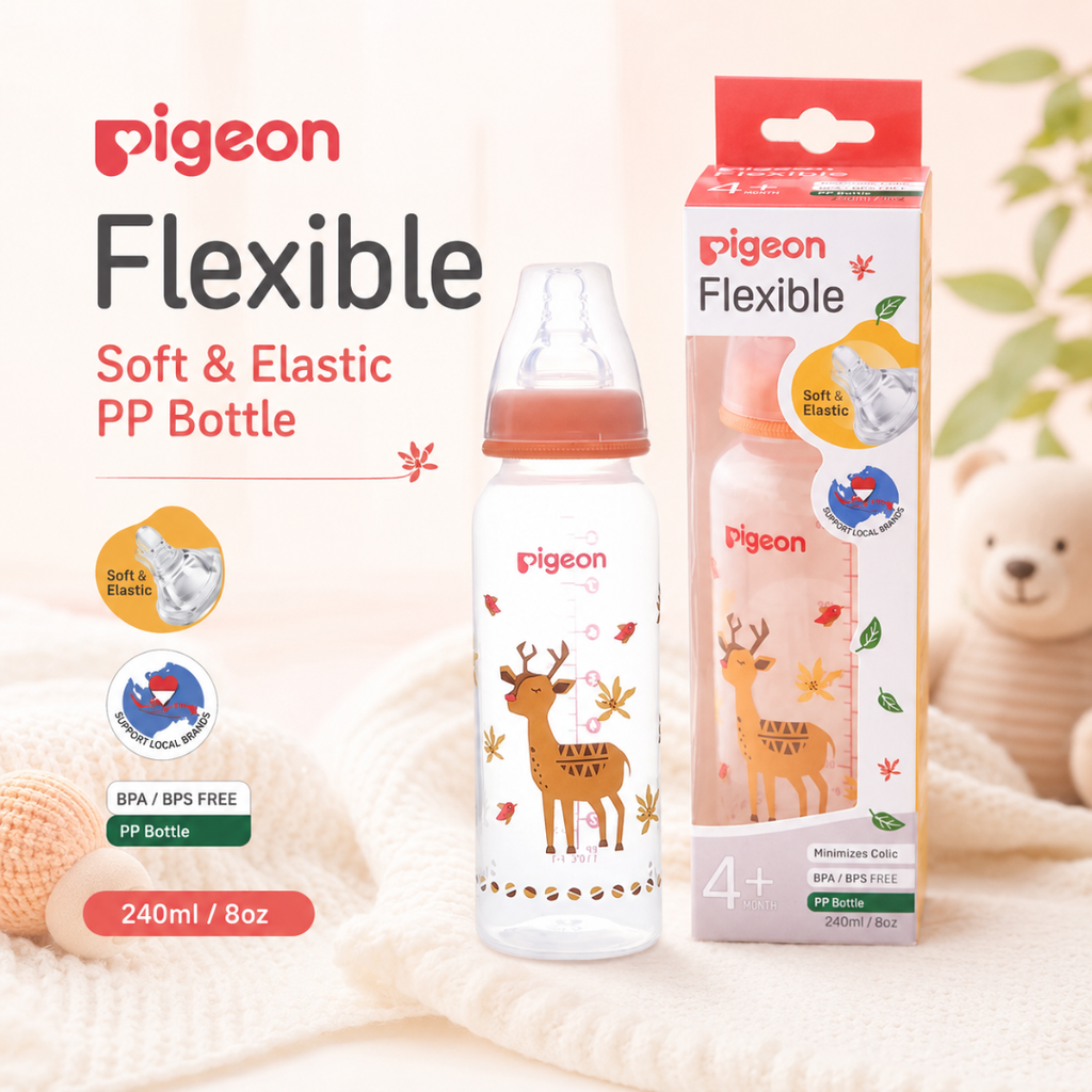Pigeon Ergonomic Baby Bottle – 4+ Months