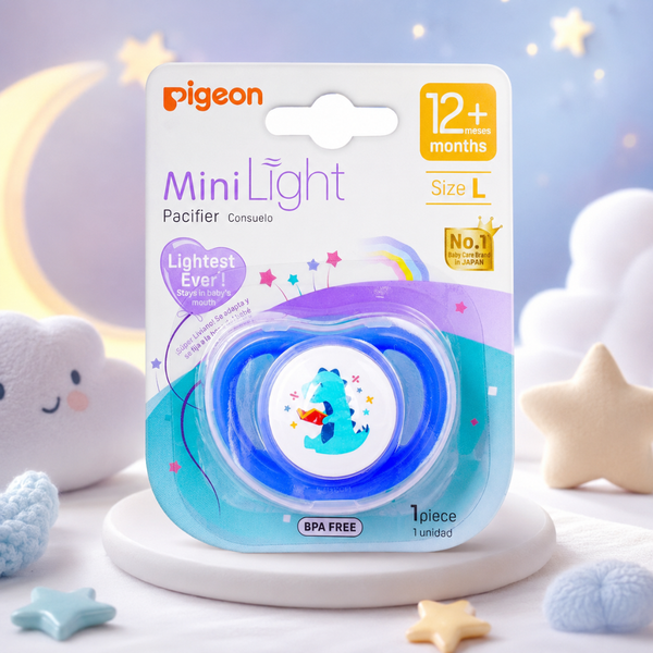 Pigeon Baby Pacifier – Dino Read Motif (12–36 Months)