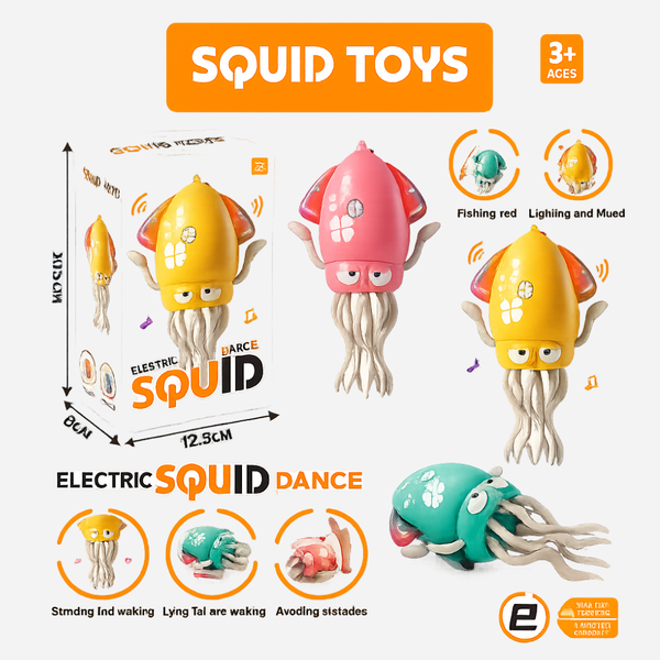 Electric Dancing Squid Toy with Lights & Music