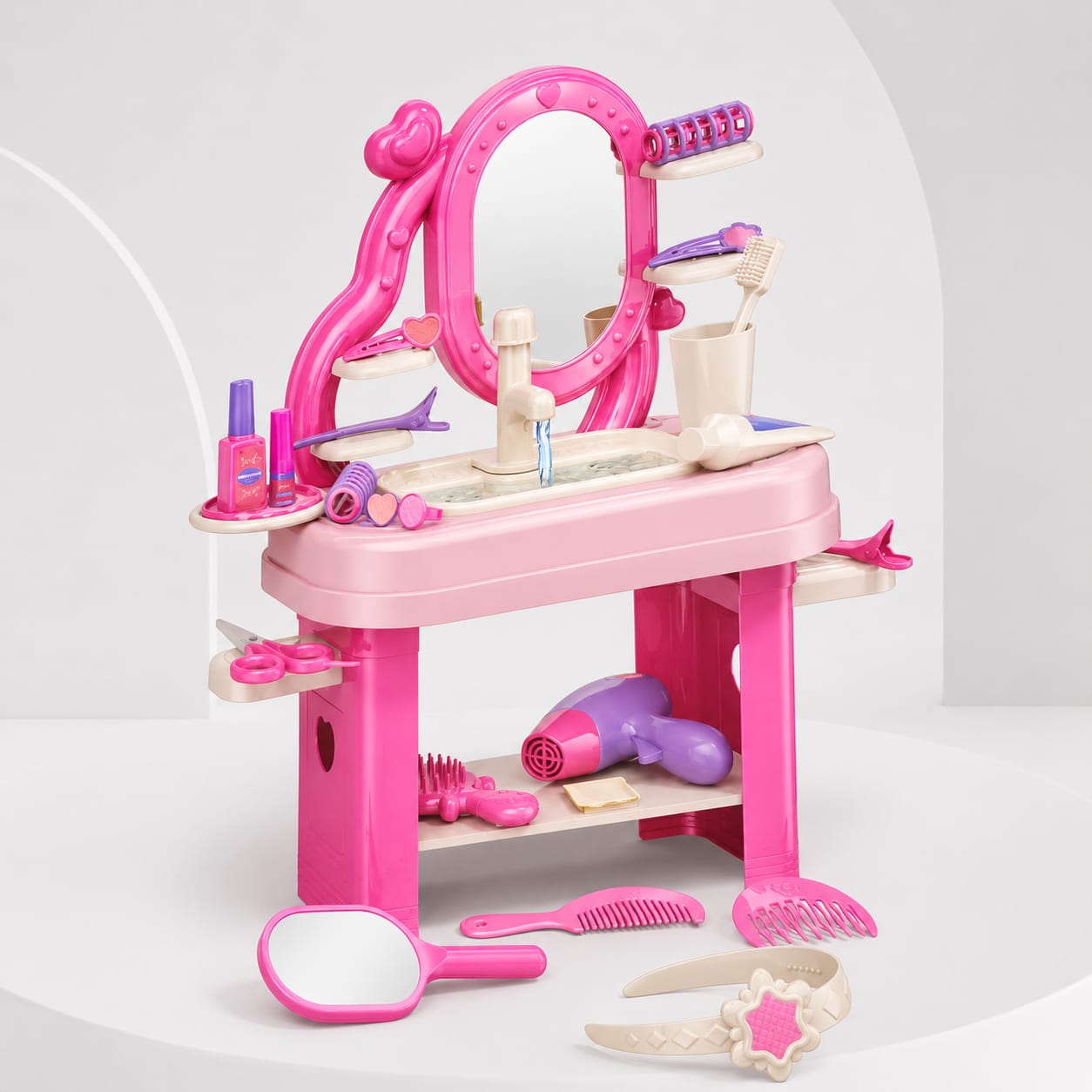 Kids Makeup Vanity Play House Set – 40 Pieces Secondary image