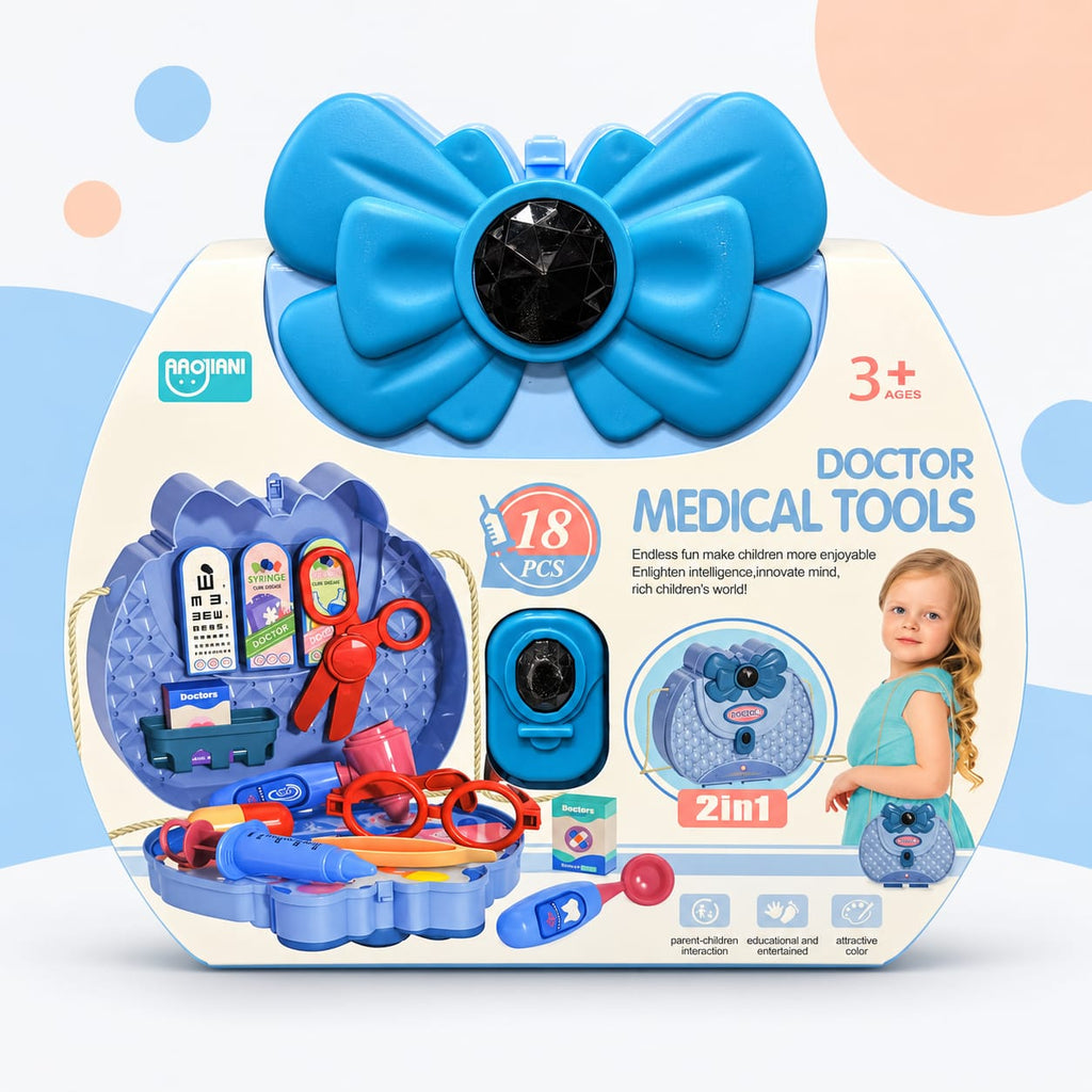 Little Doctor Medical Tool Play Set – 2 in 1 (Blue)