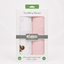 Soft Pink & White Woodland Animal Muslin Baby Swaddle Blanket – 2-Piece
