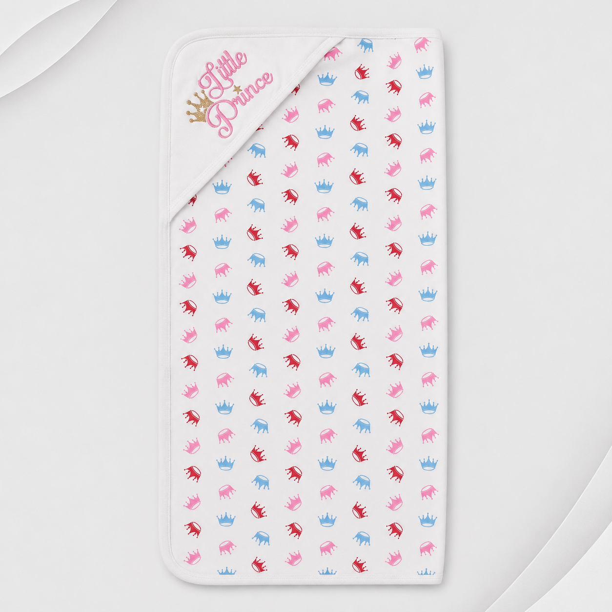 Soft Baby Hooded Wrapping Sheet – Little Prince Design Secondary image