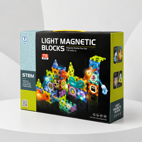75-Piece Light Magnetic Blocks STEM Set