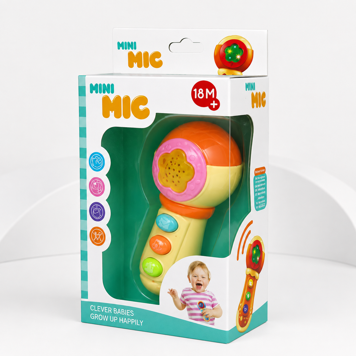 Kids Musical Microphone Toy with Lights & Sounds