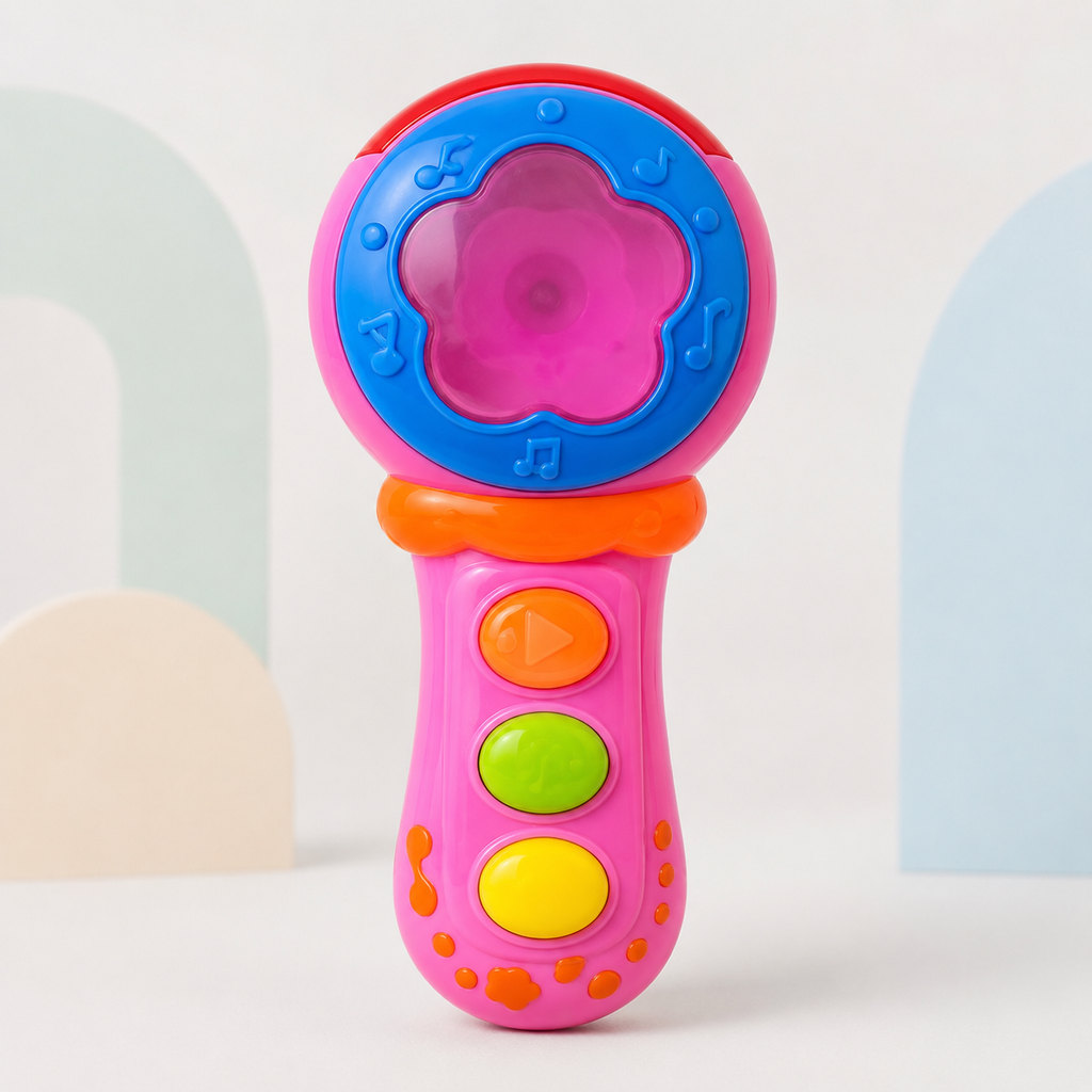 Kids Musical Microphone Toy with Lights & Sounds