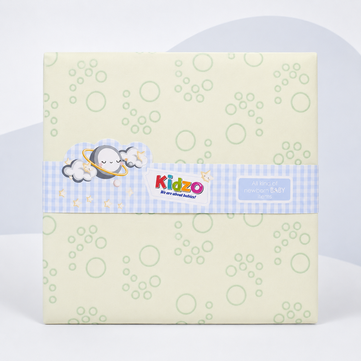 Soft Baby Changing Sheet – Large Size (53 × 71 cm) – Green Bubble Print