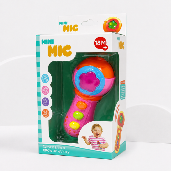 Kids Musical Microphone Toy with Lights & Sounds