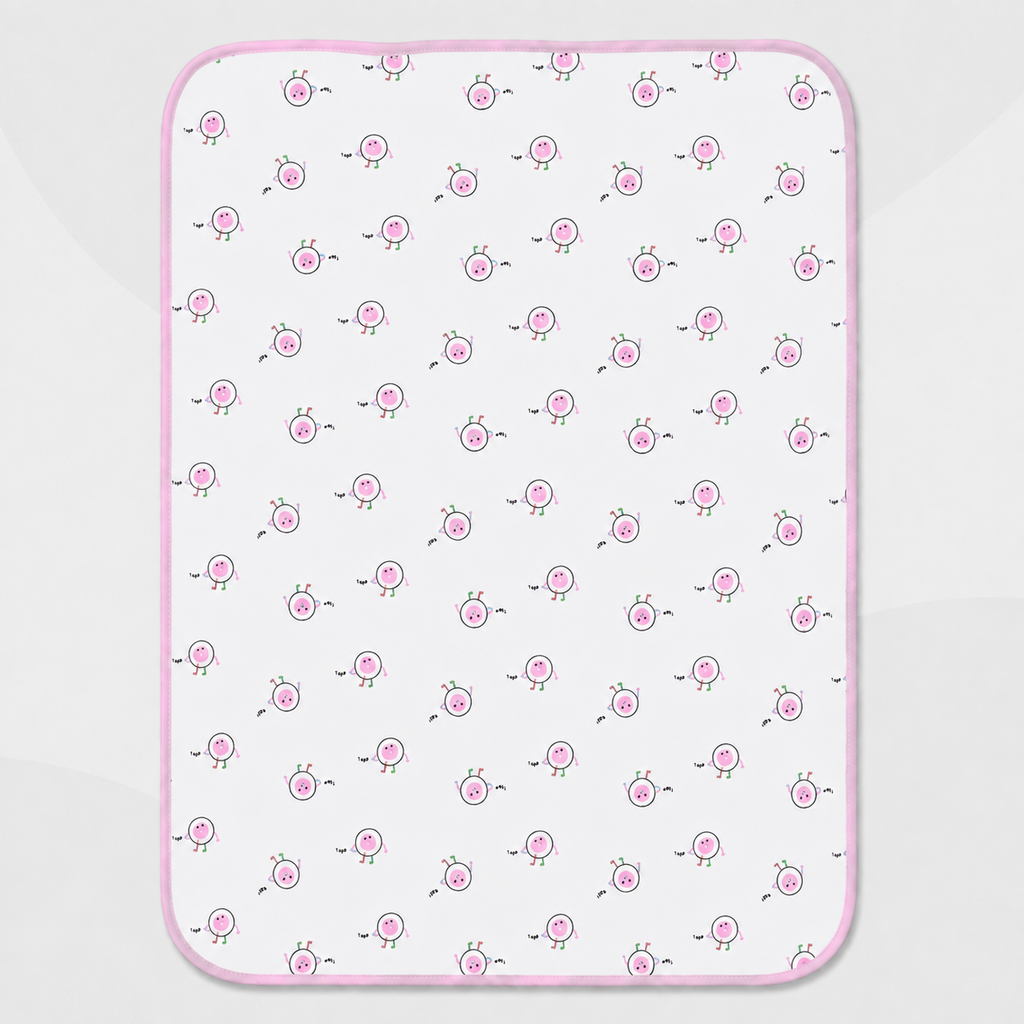 Soft Kids Waterproof Changing Sheet – 49 × 69 cm – Little Robot Print