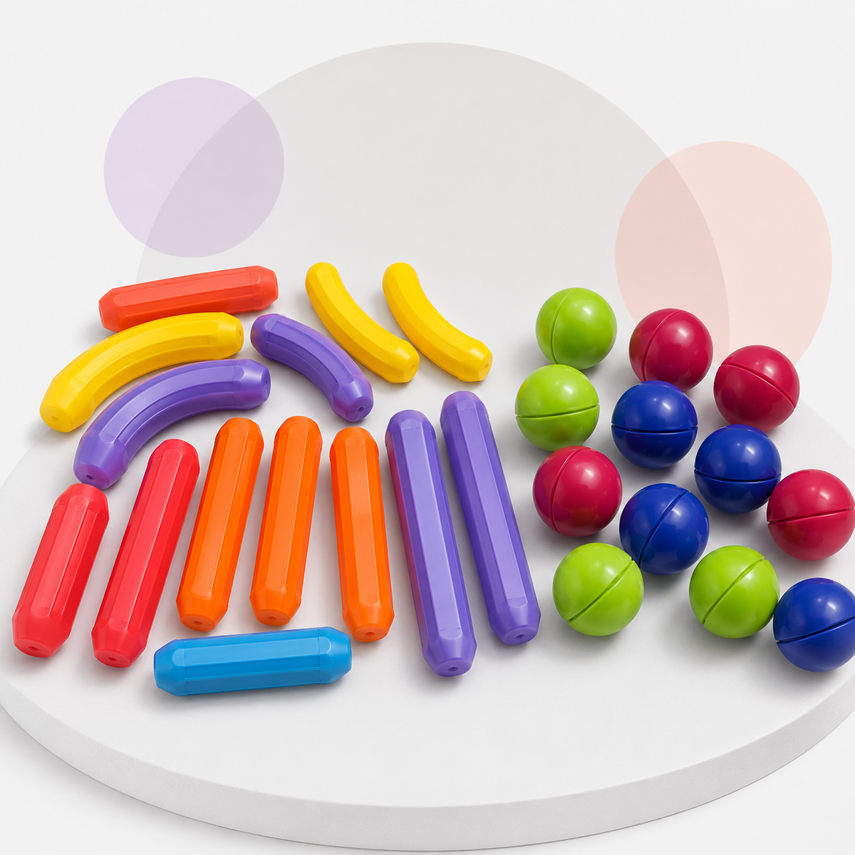42-Piece Magnetic Sticks Building Construction Set