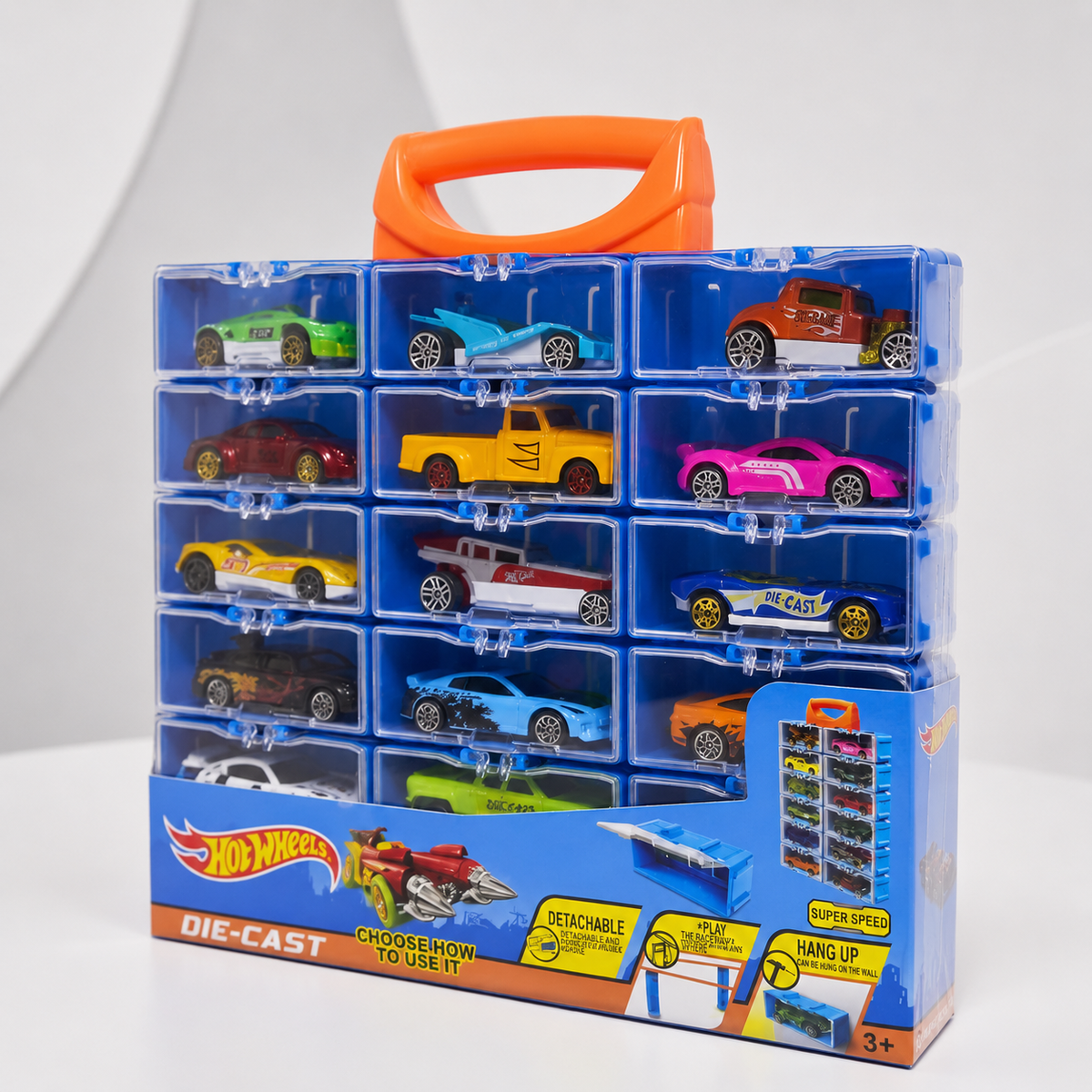 Hot Wheels Style Racing Car Storage Carry Case Set Main image