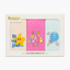3-Piece Baby Washcloth Set – Beige, Pink & Light Blue
