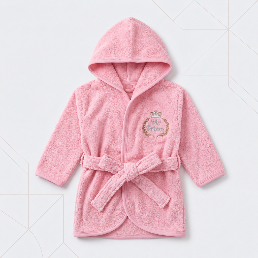Baby Hooded Bathrobe with Belt – My Prince