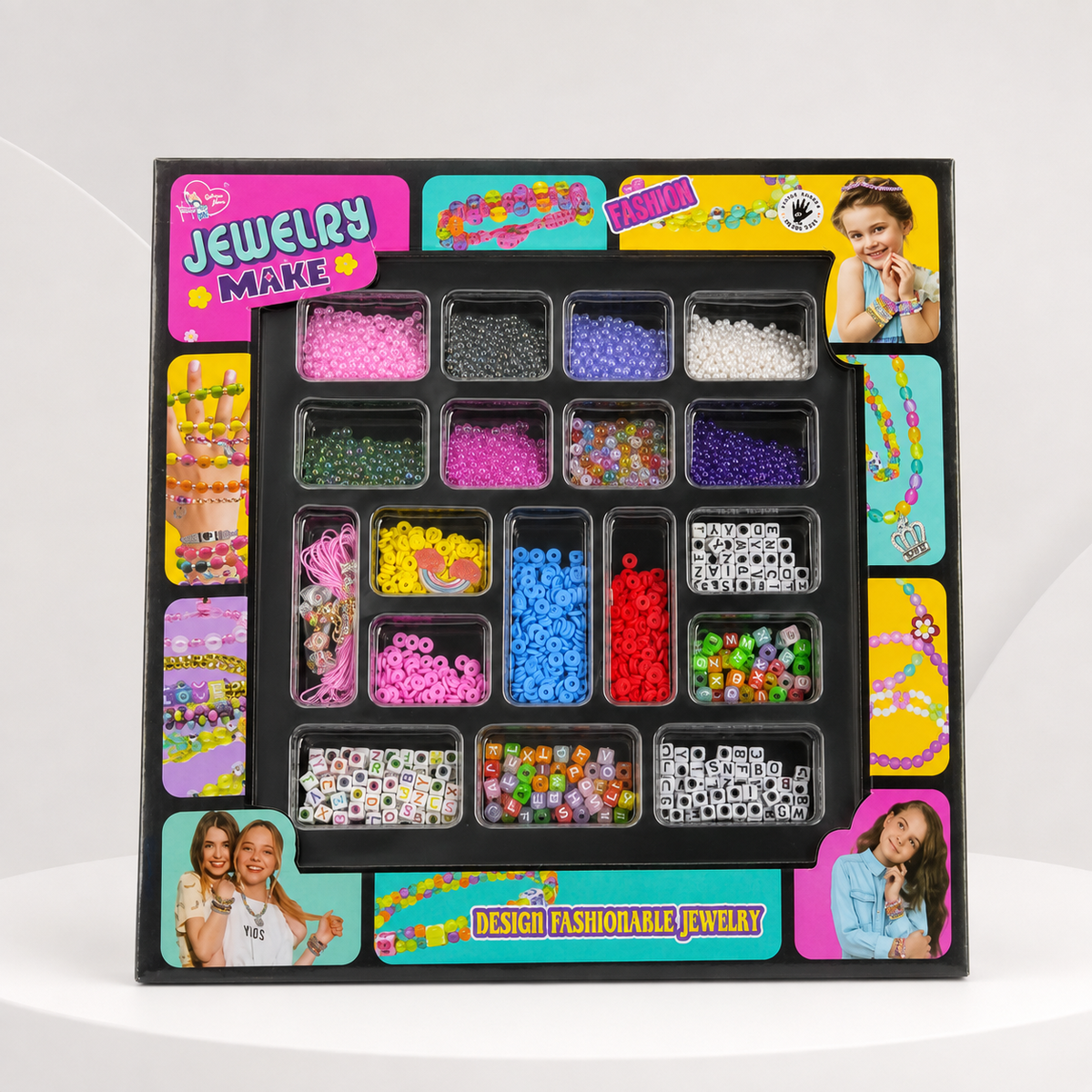 DIY Jewelry Making Beads & Letter Bracelet Craft Kit Main image