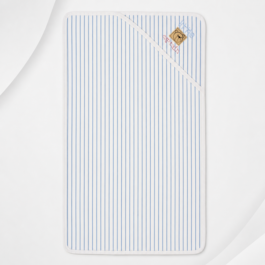 Soft Baby Hooded Wrapping Sheet – Classic Stripe