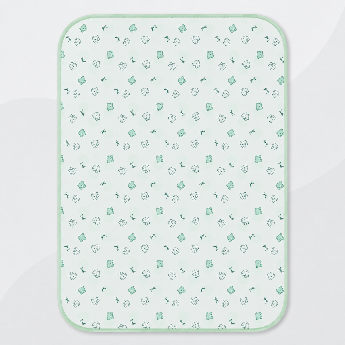 Soft Kids Waterproof Changing Sheet – 49 × 69 cm – Little Bear & Bow Print