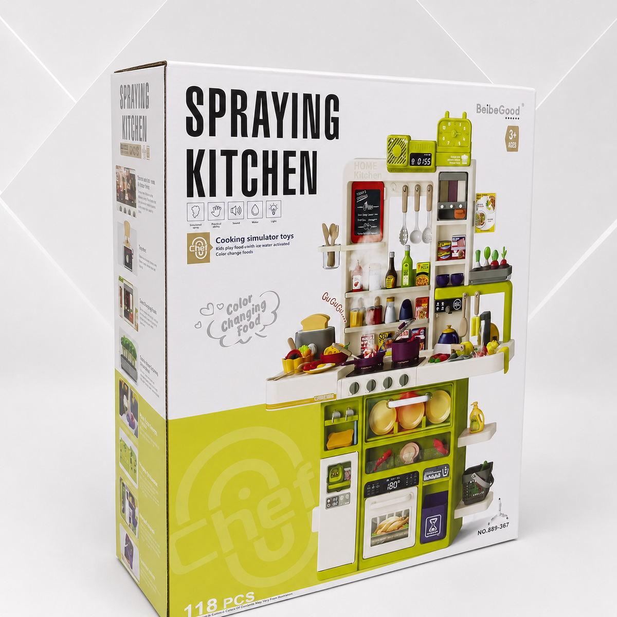 118-Piece Spraying Kitchen Pretend Play Set Main image
