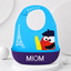 Blue Paris Monster Silicone Baby Feeding Bib