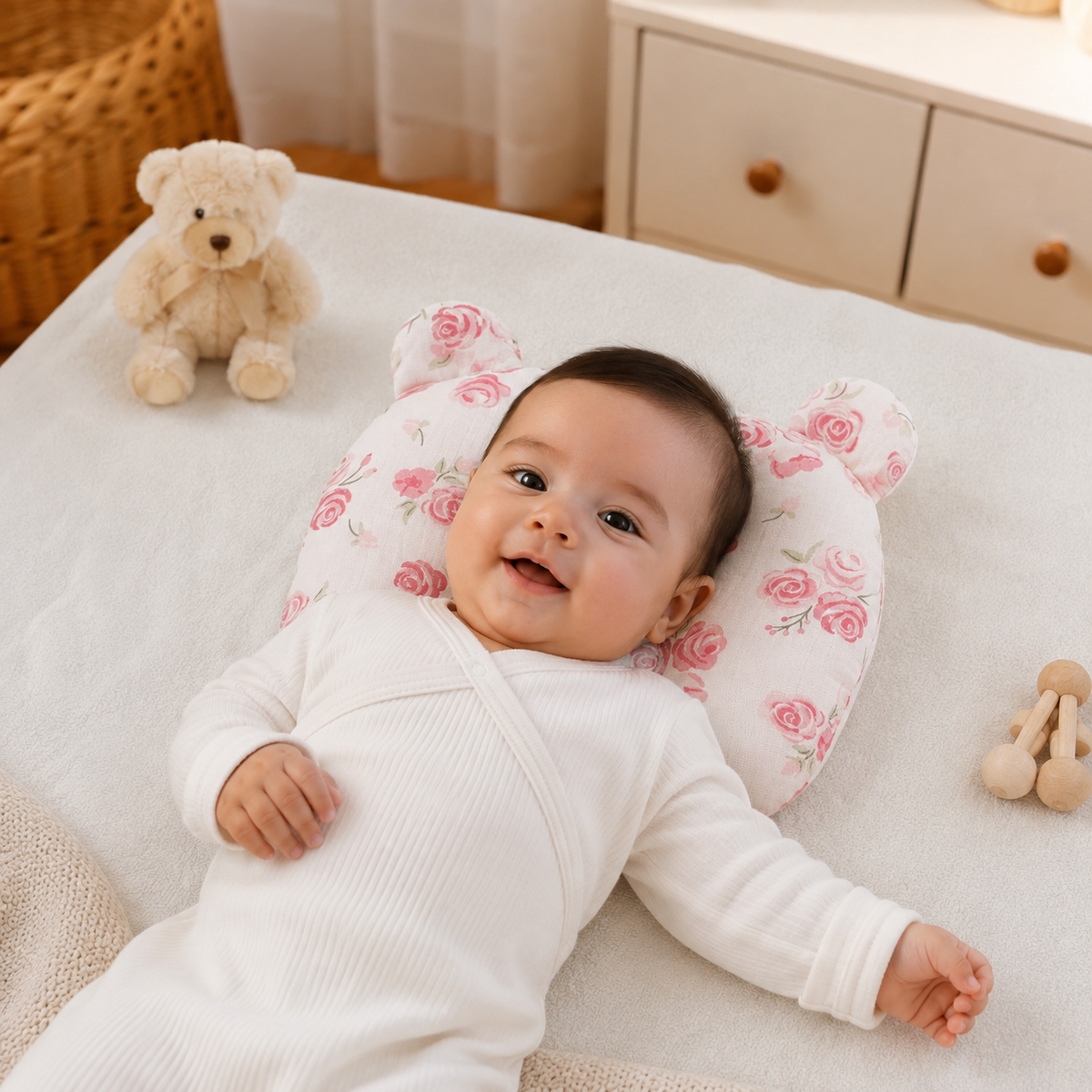 Cute Baby Character Head Support Pillow