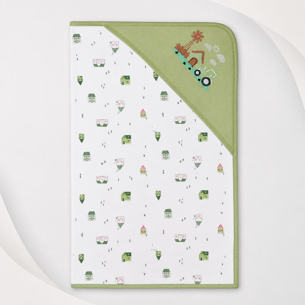 Soft Baby Hooded Wrapping Sheet – Little Town Design