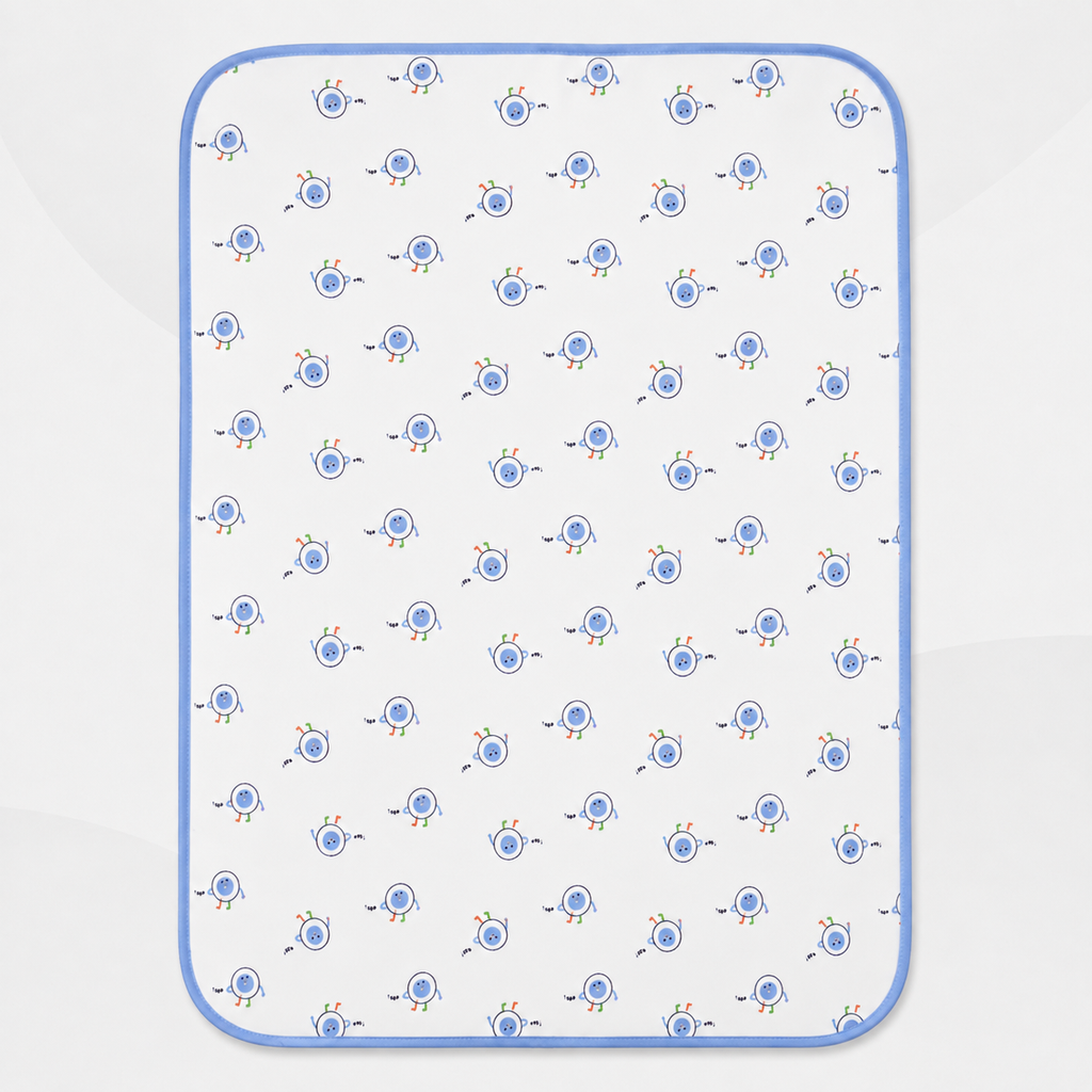 Soft Kids Waterproof Changing Sheet – 49 × 69 cm – Little Robot Print