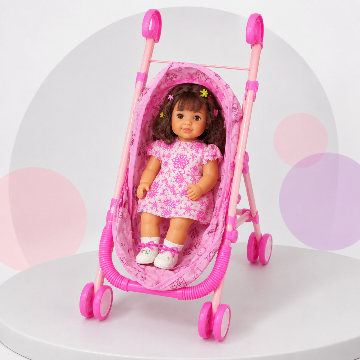 Kids Doll Stroller & Baby Doll Play Set Main image