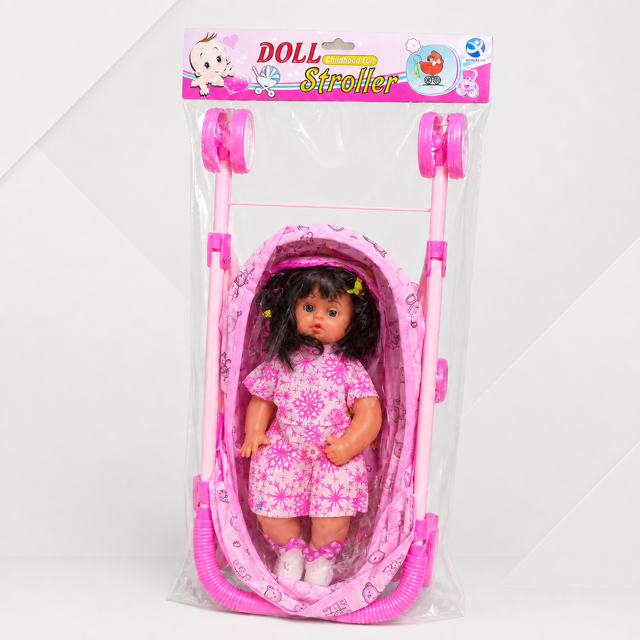 Kids Doll Stroller & Baby Doll Play Set Secondary image
