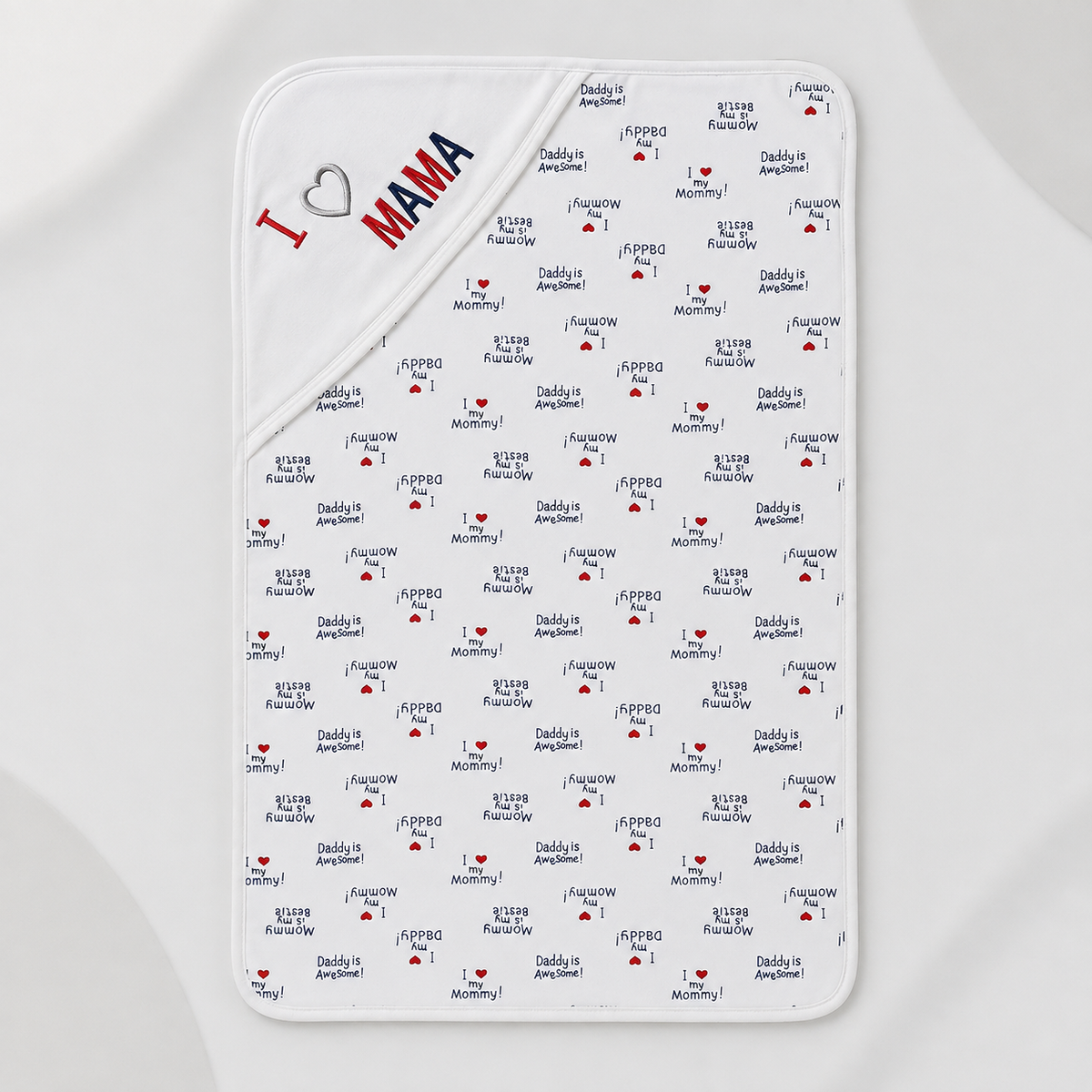 Soft Baby Hooded Wrapping Sheet – I Love Mama Design