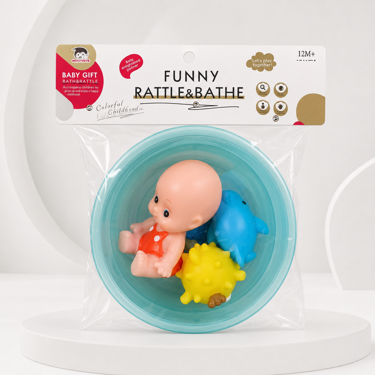 Baby Bath Time Fun Gift Set – Floating Toys & Rattle Collection