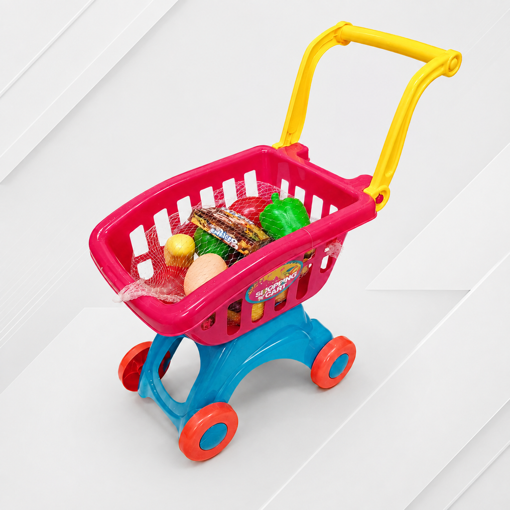 Kids Supermarket Shopping Cart Toy Set