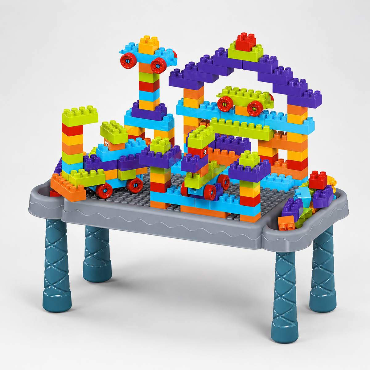 Kids Building Block Table Play Set