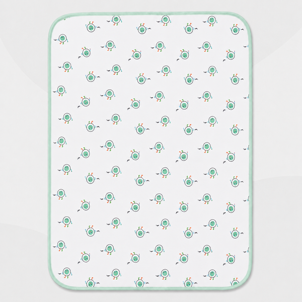 Soft Kids Waterproof Changing Sheet – 49 × 69 cm – Little Robot Print
