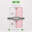 Soft Pink & White Muslin Baby Swaddle Blanket – 2-Piece