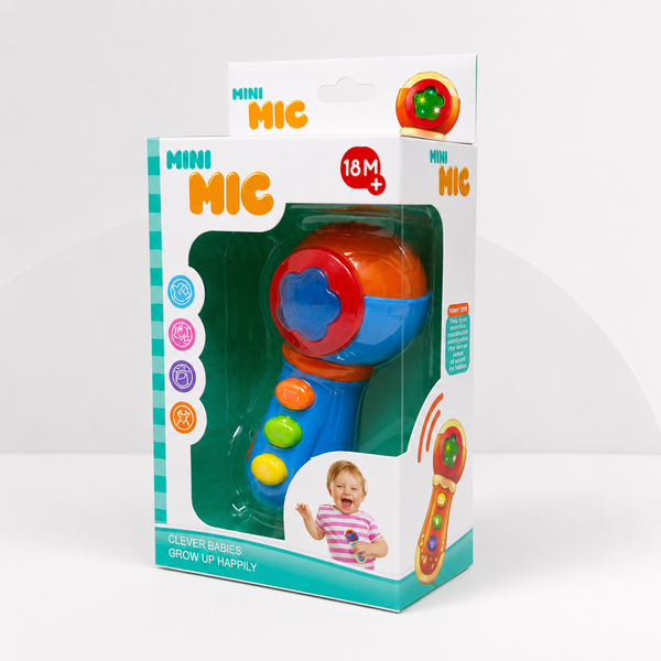 Kids Musical Microphone Toy with Lights & Sounds