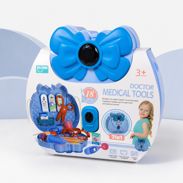 Little Doctor Medical Tool Play Set – 2 in 1 (Blue)